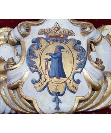 Fronton z herbem rodziny Einsiedel z XVIII wieku