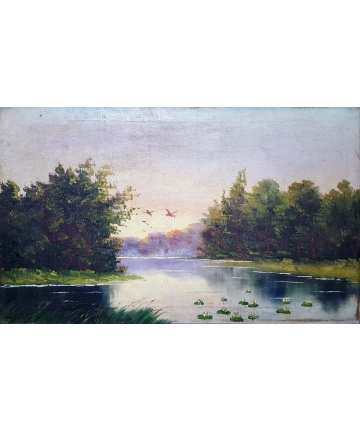 Sygnowany obraz olejny - Dulski z około 1900 roku