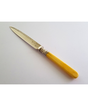 Nóż do masła zdobiony kością z XIX wieku