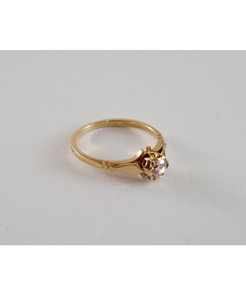 Złoty pierścionek Filia Warmet S8 z lat 80-tych XX wieku, rozmiar 9,5