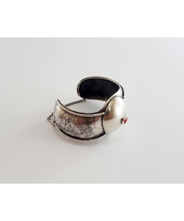 Srebrna bransoleta, sygnowana ORNO z lat 60-tych XX wieku