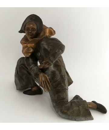 Rzeźba "Arlekin", autorstwa Yvette Lamourex 1989 - brąz
