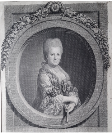 miedzioryt z 1782 roku, według Antona Graffa, autorstwa Johann Fredrich Bause  (1738-1814) Christina Regina Hetzer